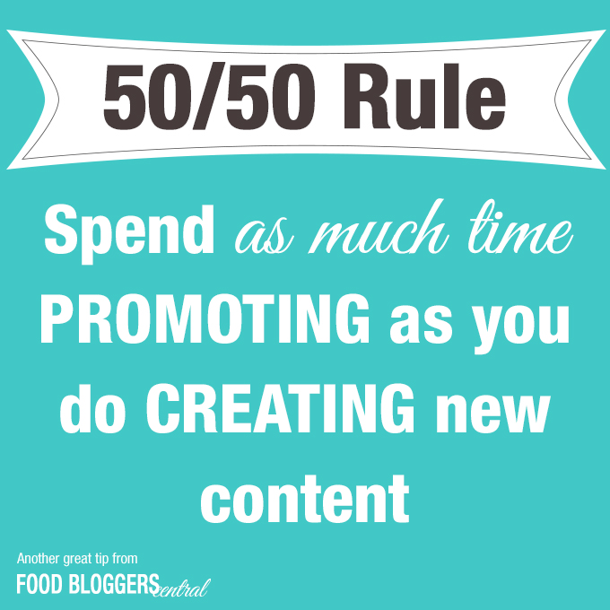 50 50 Rule_Spend as much time promoting as creating