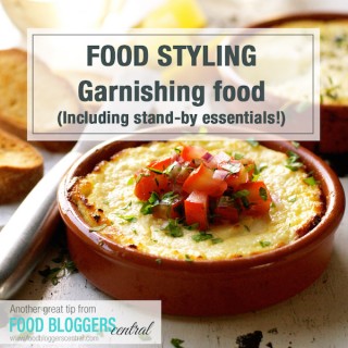 Garnishing Tips for Food Bloggers - including essential stand by garnishes you can have on hand at all times!